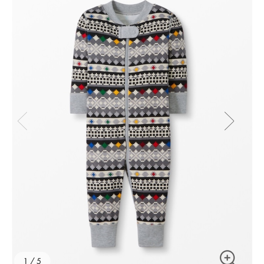 Storyteller fair isle organic cotton zip sleeper 90 cm size 3